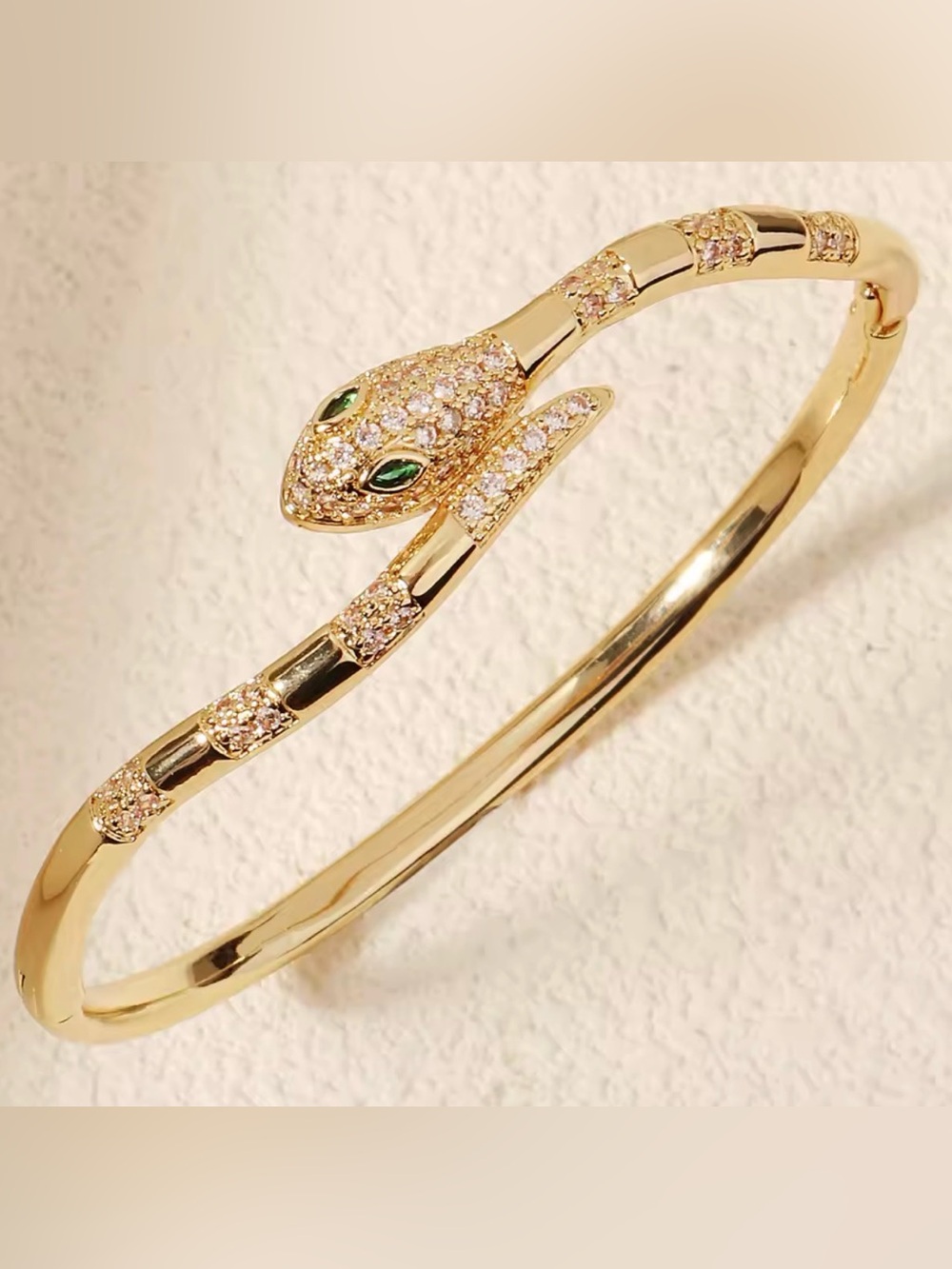 Snake cooper& Zirconium Bracelet Classic Nail Open Bangles